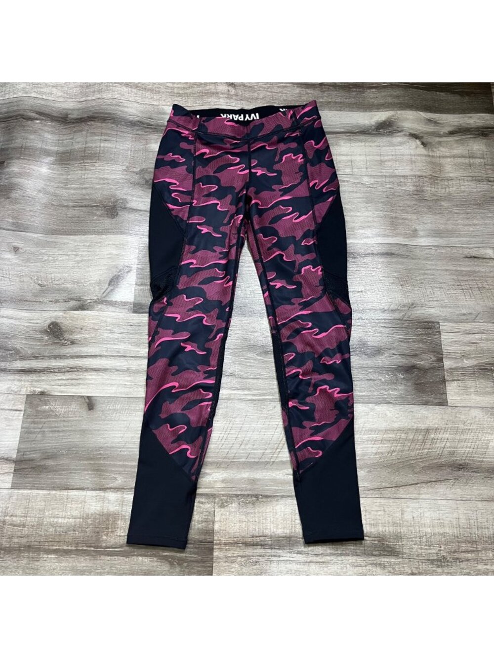 Ivy Park Athletic Camp Sport HR Yoga Pants Pink Black Camo Women’s Size M